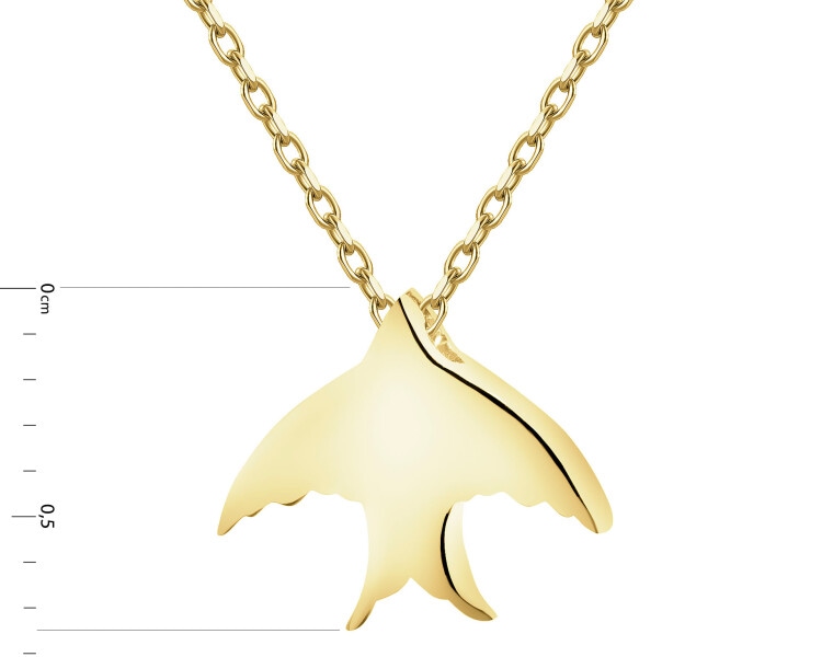 9 K Yellow Gold Necklace with Cubic Zirconia