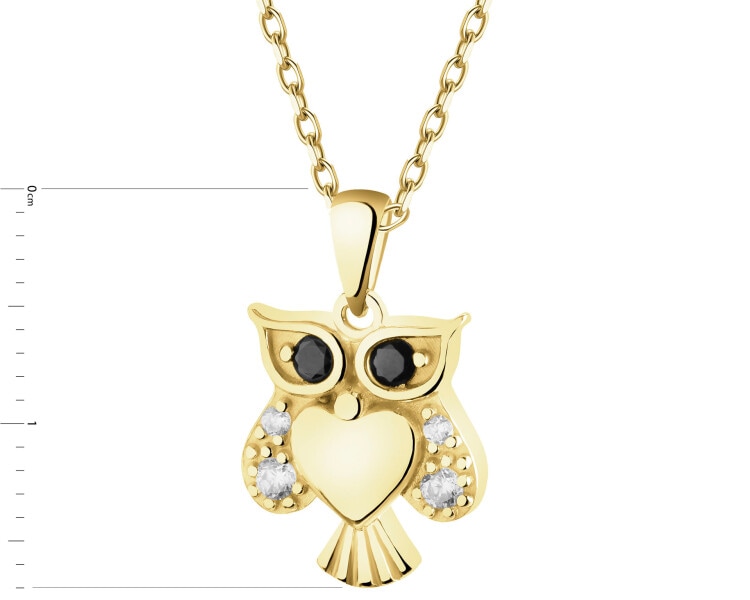 14 K Yellow Gold Pendant with Cubic Zirconia