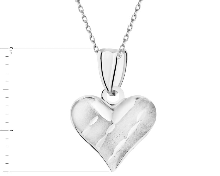 14 K Rhodium-Plated White Gold Pendant 