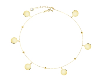 Złota bransoletka z cyrkonią - koła