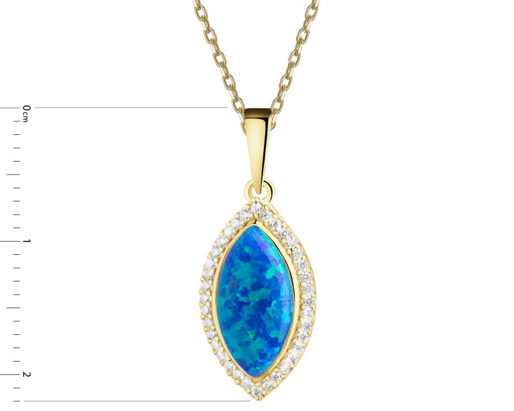 14 K Yellow Gold Pendant with Opalite