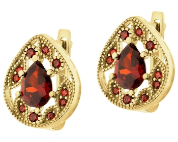 Złote kolczyki z cyrkoniami