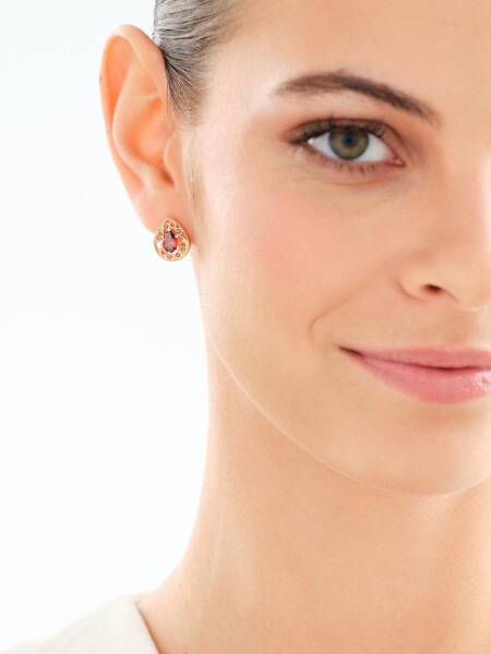 Złote kolczyki z cyrkoniami