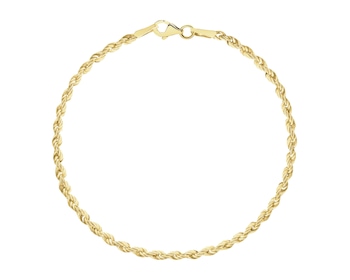 Złota bransoletka - kordel