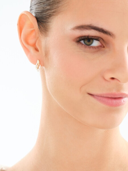 Złote kolczyki z cyrkoniami