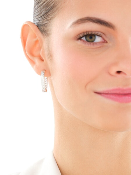 14 K Rhodium-Plated Yellow Gold Dangling Earring 