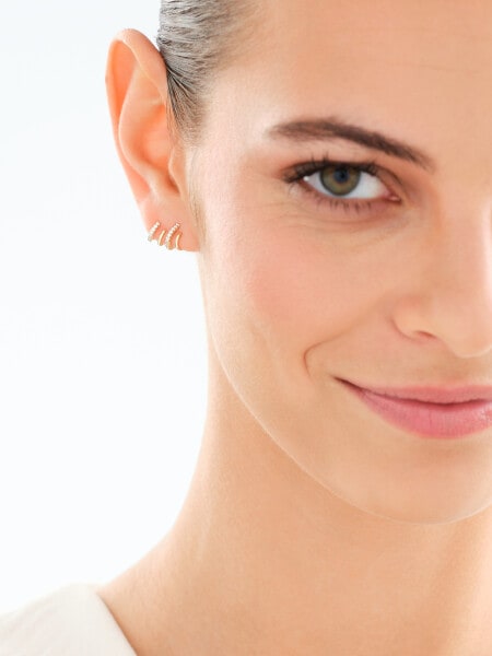 Złote kolczyki z cyrkoniami