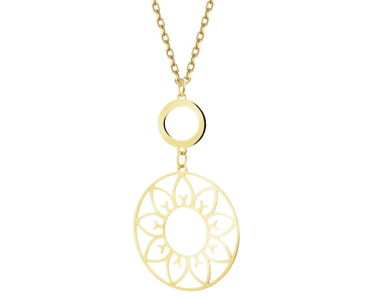 Złoty naszyjnik - kwiat