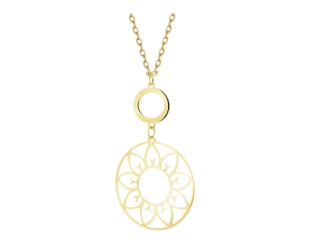 Złoty naszyjnik - kwiat