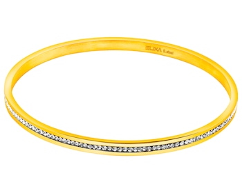 Bransoletka ze stali szlachetnej z kryształami