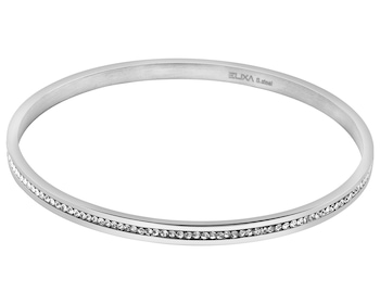 Bransoletka ze stali szlachetnej z kryształami