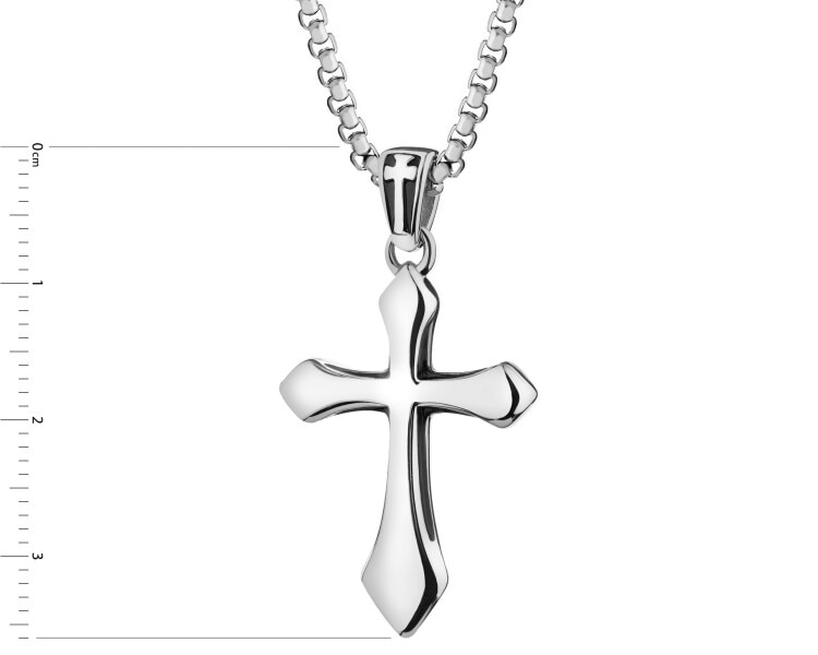 Náhrdelník z ušlechtilé oceli - kříž