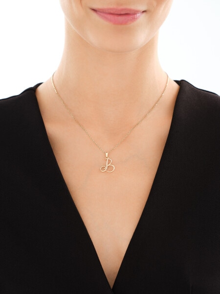 Złota zawieszka  - litera B