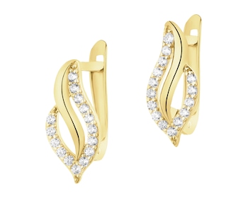 Złote kolczyki z cyrkoniami