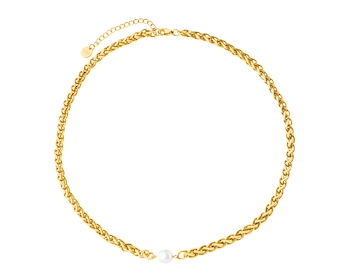 Náhrdelník z ušlechtilé oceli s perlou