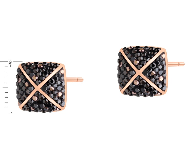 Stainless Steel Earrings with Marcasite