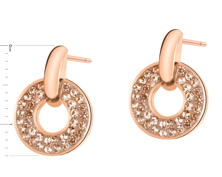 Stainless Steel Earrings with Crystal