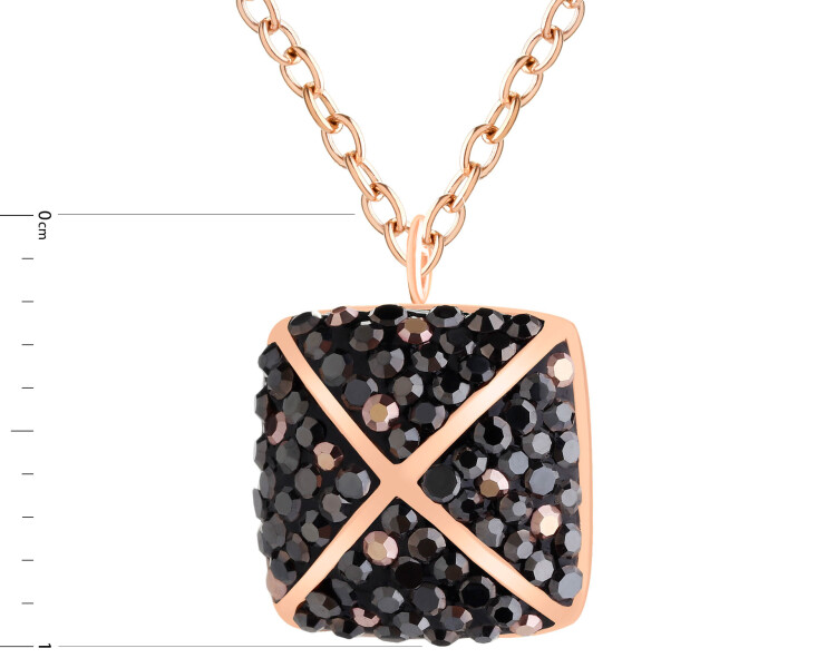 Stainless Steel Necklace with Marcasite