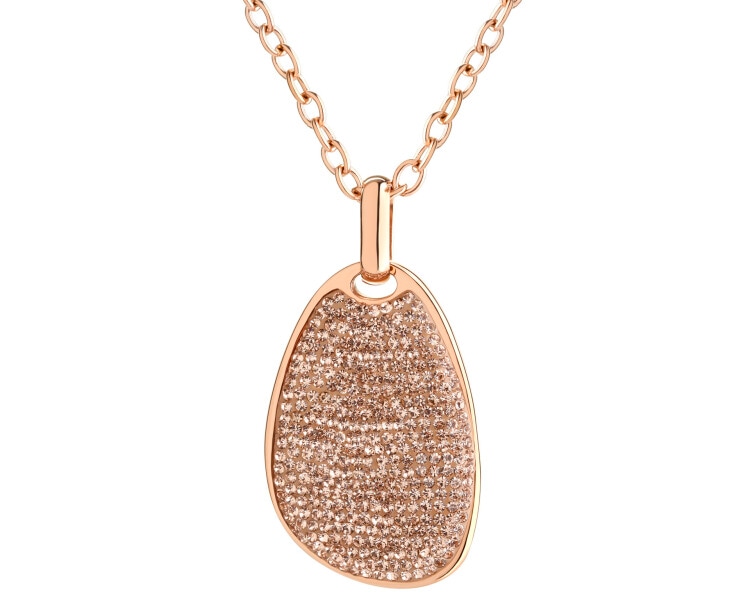 Naszyjnik ze stali szlachetnej z kryształami