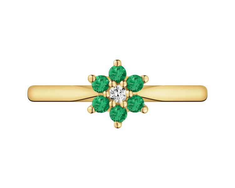 9 K Yellow Gold Ring  - fineness 9 K