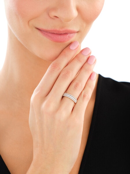 Pierścionek z żółtego złota z diamentami - 0,25 ct - próba 585