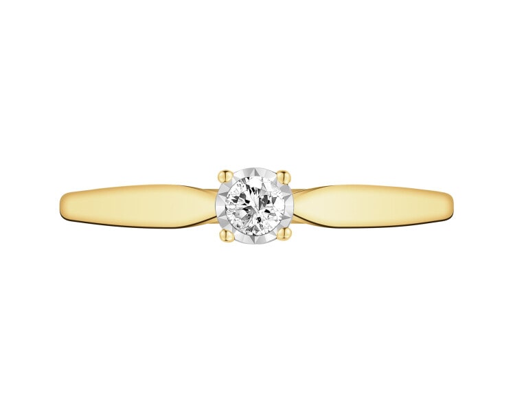 585  Ring with Diamond - 0,08 ct - fineness 585