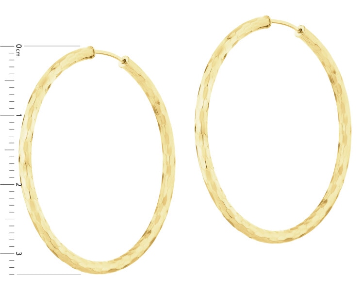 9 K Yellow Gold Hoop Earring 