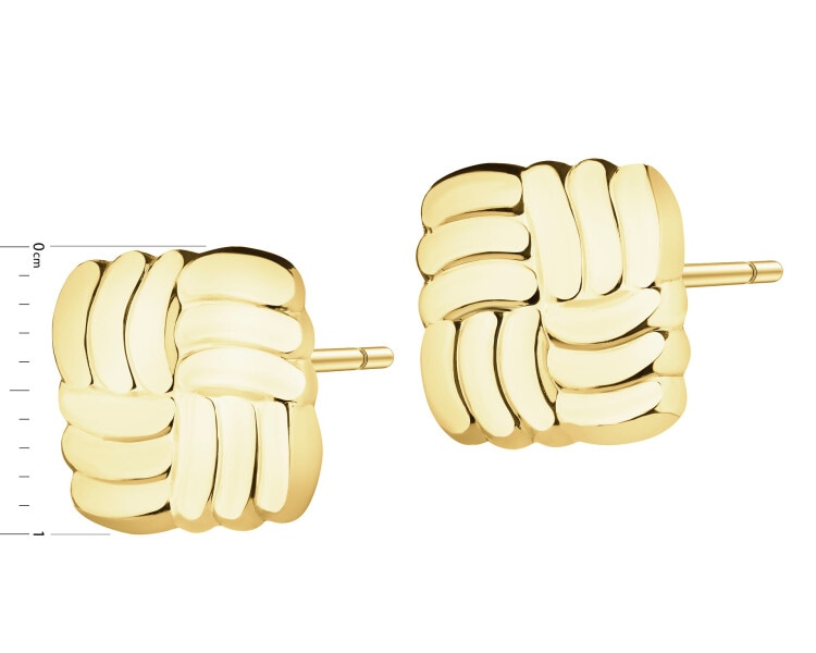 9 K Yellow Gold Earrings 