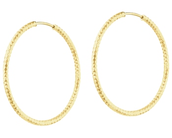 Złote kolczyki - koła