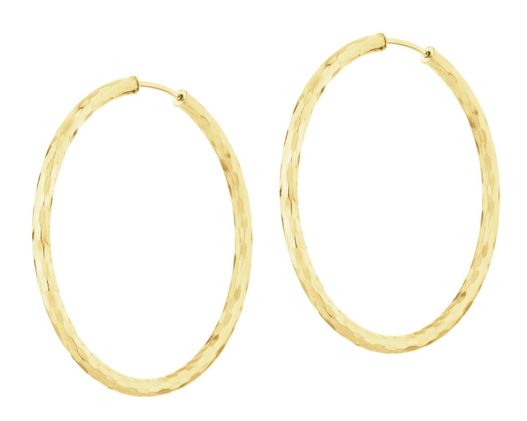 Złote kolczyki - koła