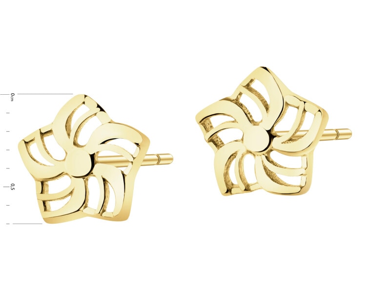 Zlaté náušnice - květy