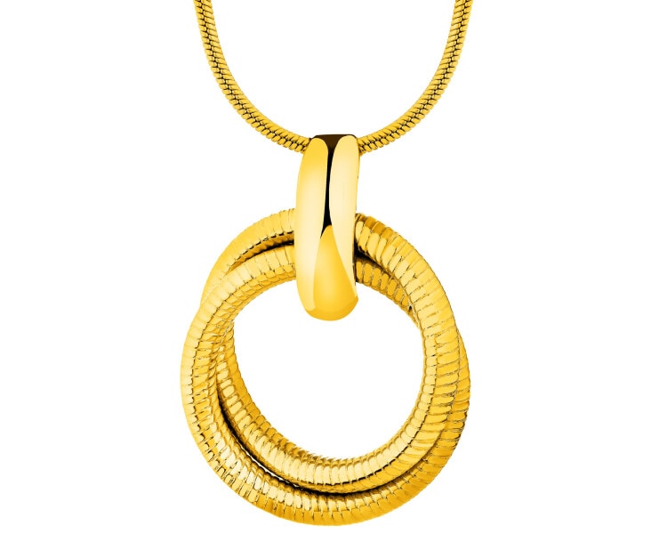 Naszyjnik ze stali szlachetnej - koło