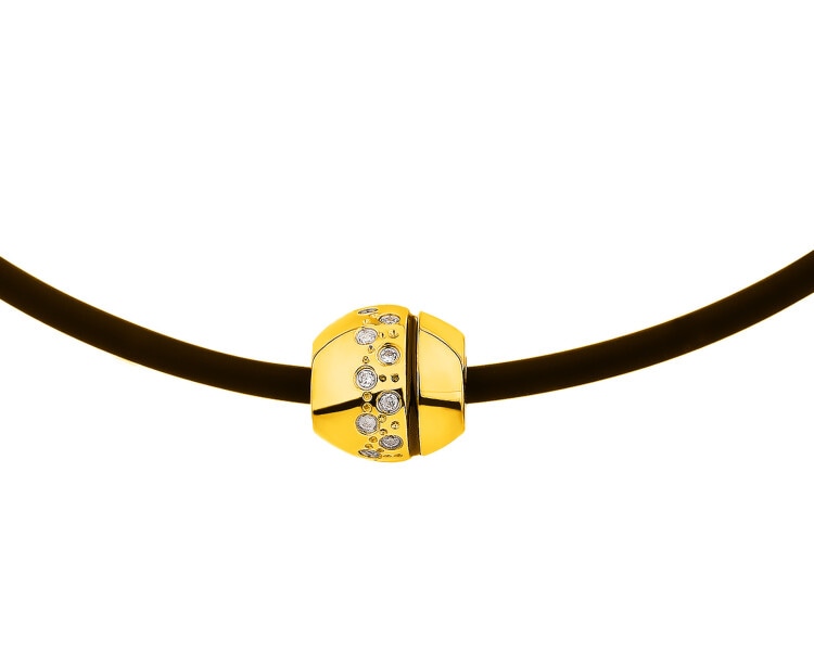 Naszyjnik ze stali szlachetnej z kryształami