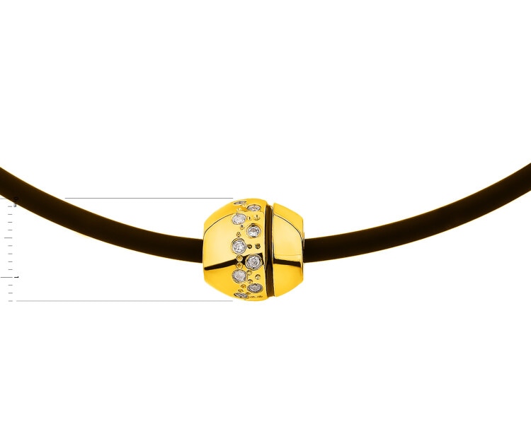 Stainless Steel Necklace with Crystal