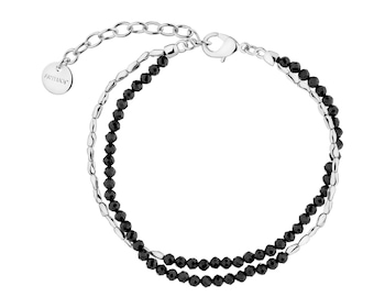 Bransoletka z mosiądzu rodowana ze spinelami