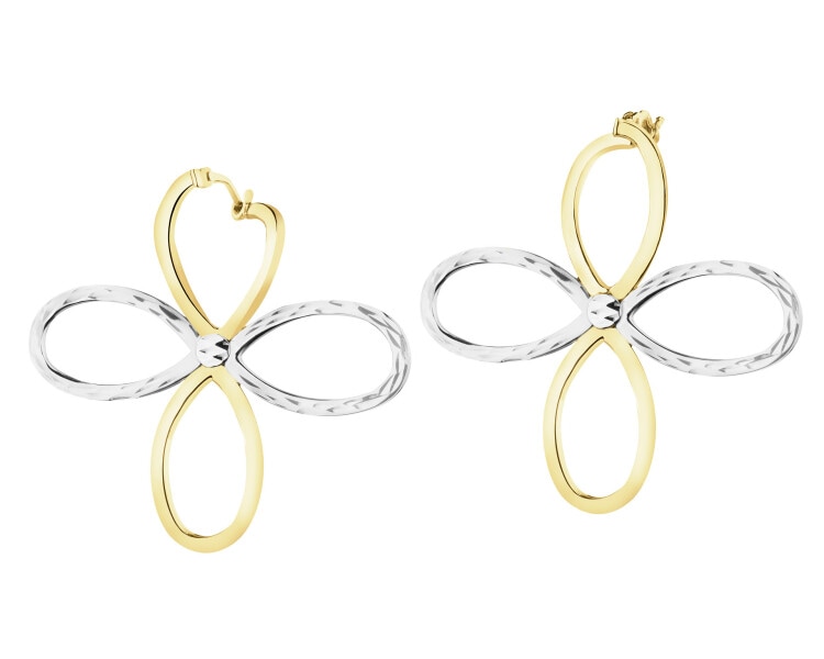 Złote kolczyki - kwiaty