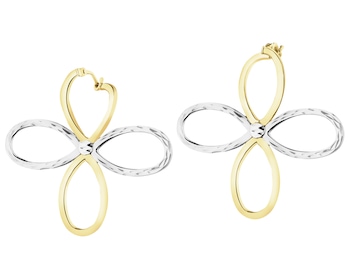 Złote kolczyki - kwiaty