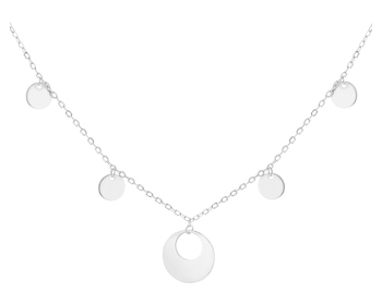 Naszyjnik srebrny - koła