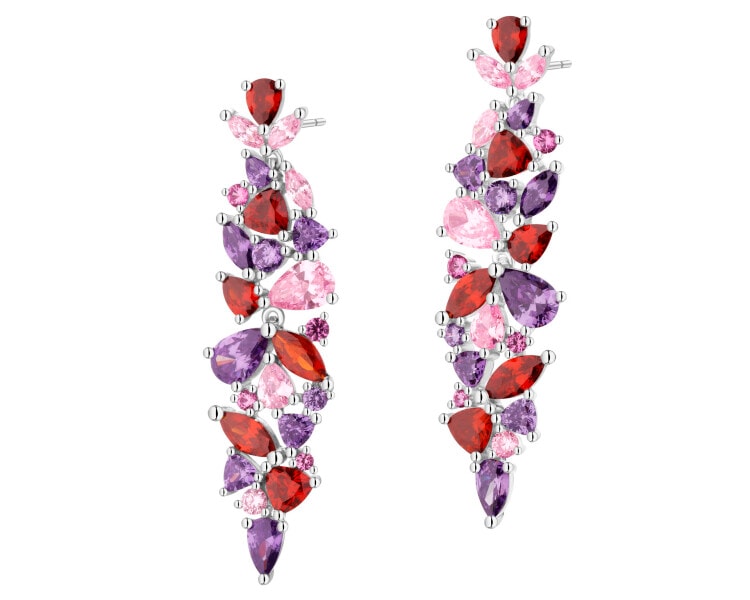 Kolczyki srebrne z cyrkoniami