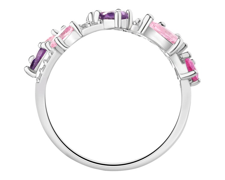 Pierścionek srebrny z cyrkoniami