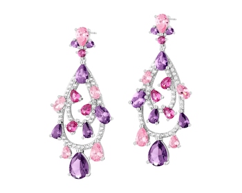 Kolczyki srebrne z cyrkoniami