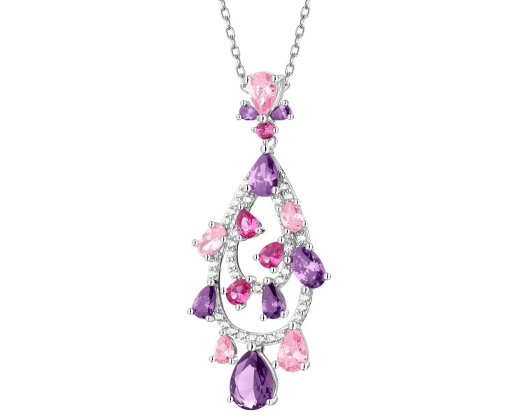 Zawieszka srebrna z cyrkoniami