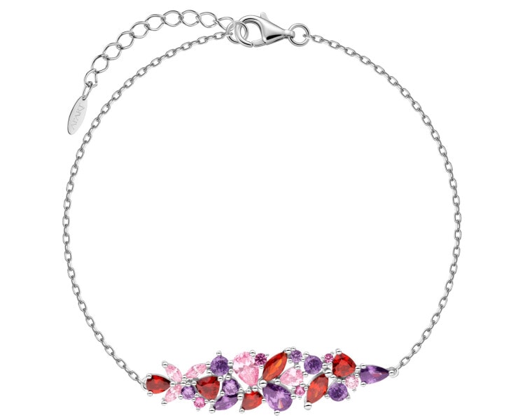 Bransoletka srebrna z cyrkoniami