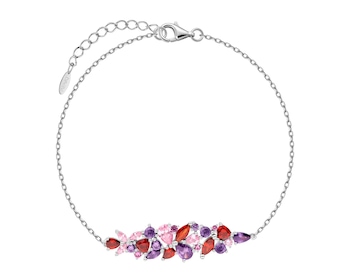 Bransoletka srebrna z cyrkoniami