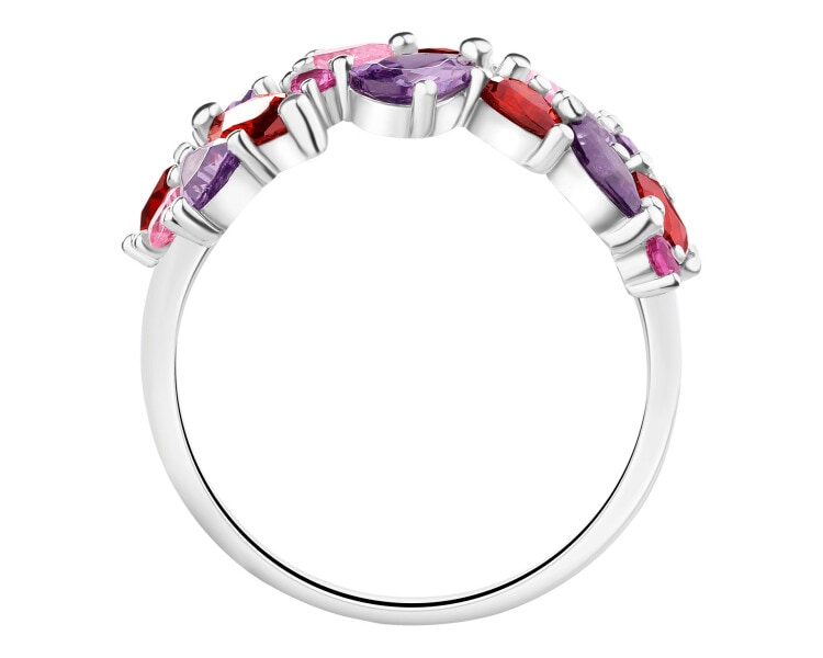 Pierścionek srebrny z cyrkoniami