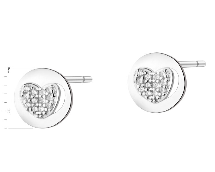 Rhodium Plated Silver Earrings with Cubic Zirconia