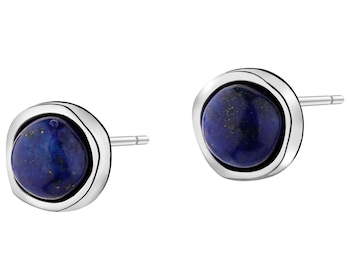 Kolczyki srebrne z lapisem lazuli