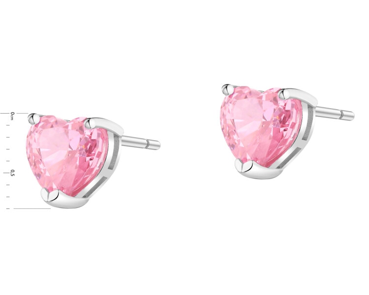 Rhodium Plated Silver Earrings with Cubic Zirconia