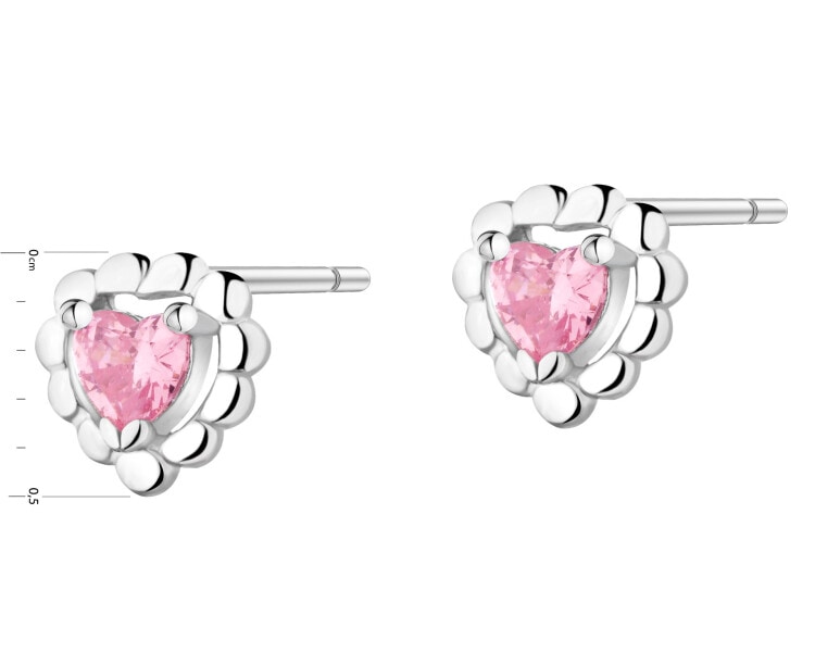 Rhodium Plated Silver Earrings with Cubic Zirconia