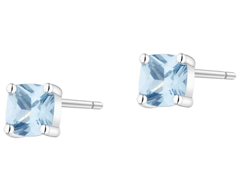 Kolczyki srebrne z cyrkoniami - kwadraty